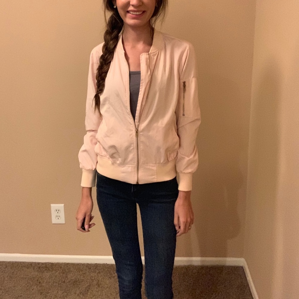 Pink bomber jacket